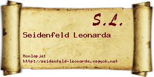 Seidenfeld Leonarda névjegykártya